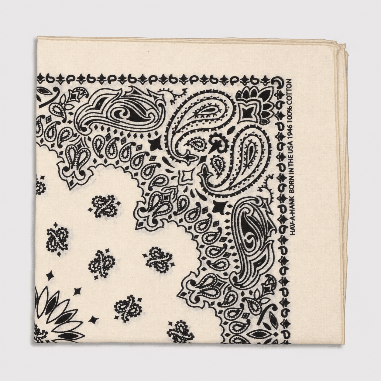 Midnight Black Paisley Handkerchief / Pocket Square - Image 3