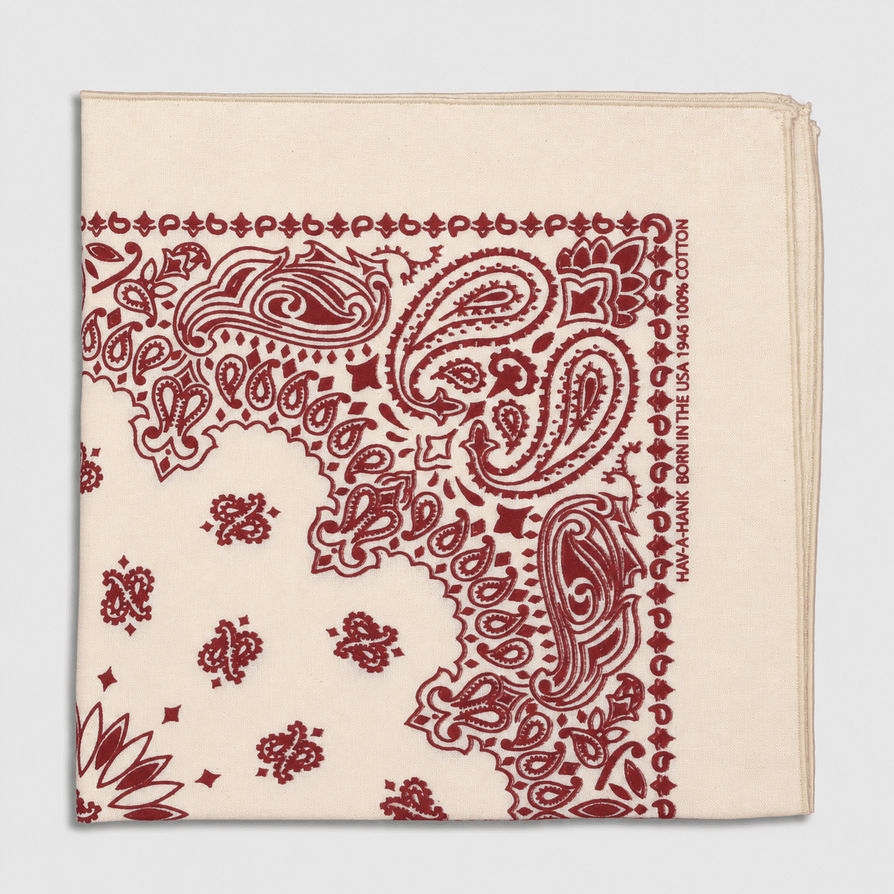 Reserve Burgundy Paisley Handkerchief / Pocket Square - Image 4
