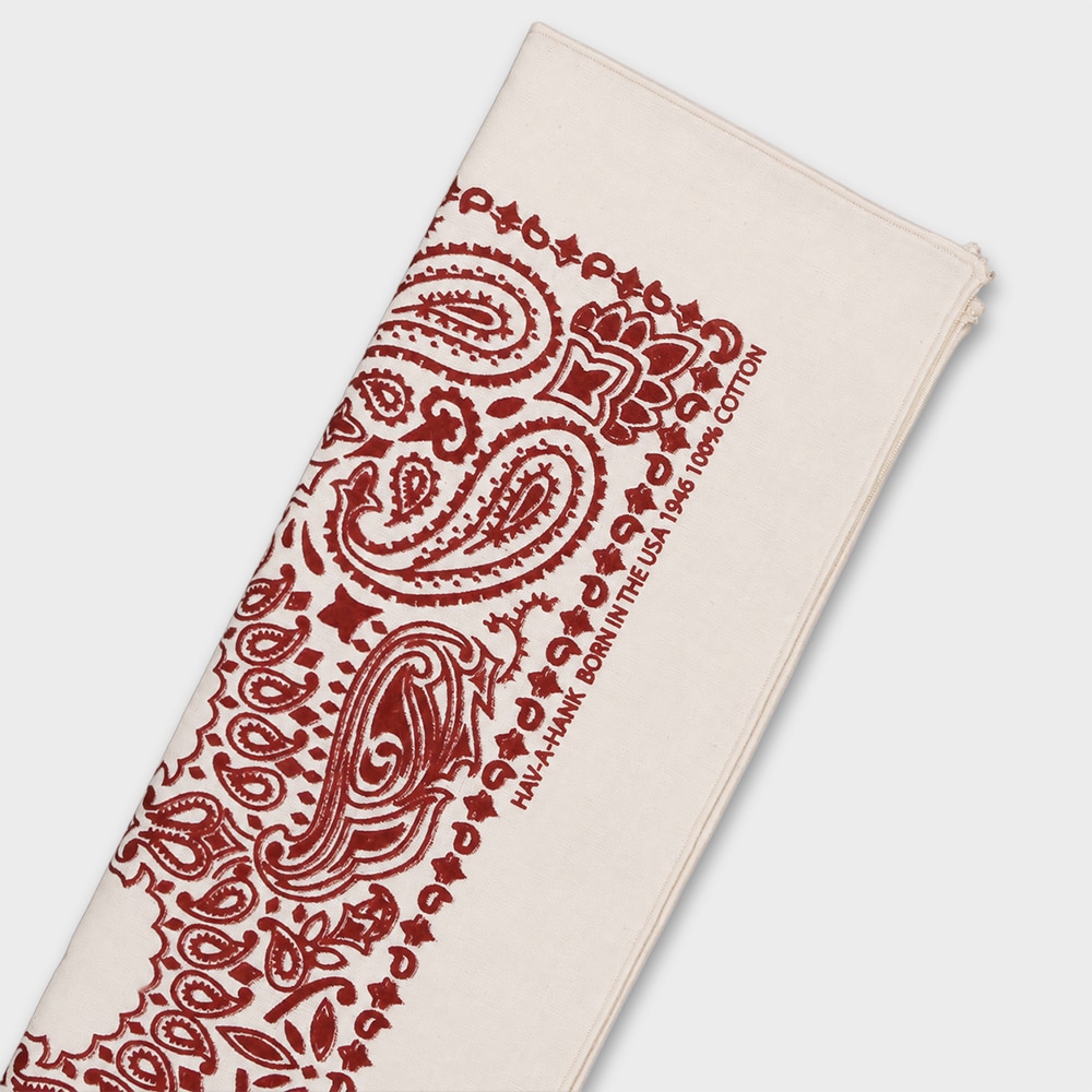 Reserve Burgundy Paisley Handkerchief / Pocket Square - Image 2
