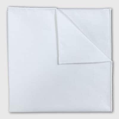 Classic White 100% Cotton Handkerchief / Pocket Square