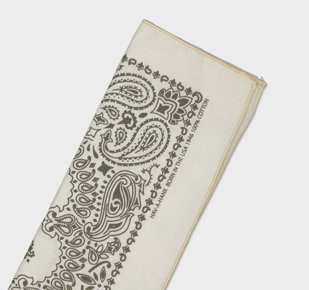 Slate Gray Paisley Handkerchief / Pocket Square - Image 4