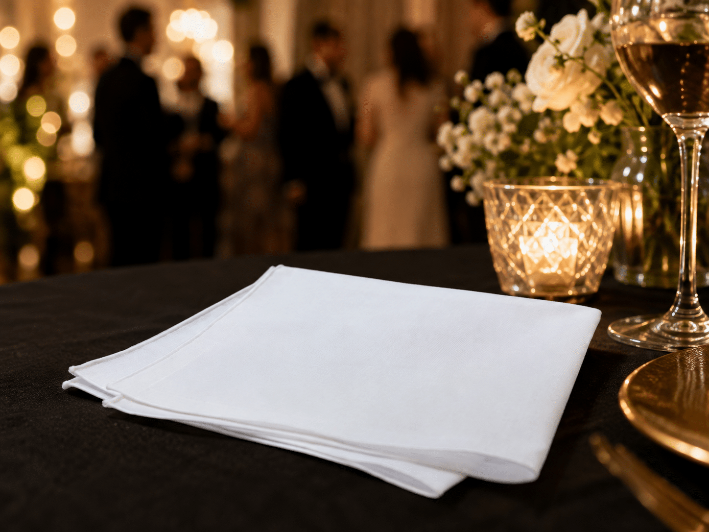 Classic White 100% Cotton Handkerchief / Pocket Square - Image 5